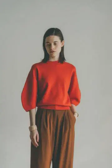 CLANE 벌룬 슬리브 상의