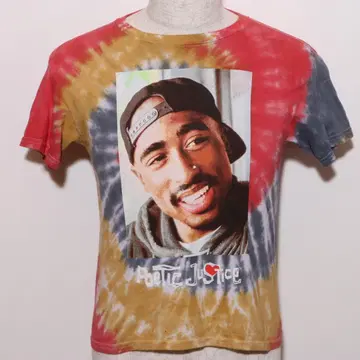 2PAC PoeticJustice 타이다이 티셔츠 레인보우