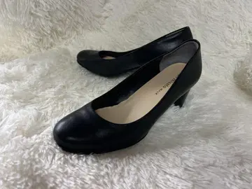 츠모리치사토 워크 가죽 펌프스 블랙