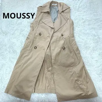 [MOUSSY] 슬리브리스 트렌치 롱 베스트 FREE 벨트 포함