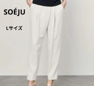 새상품급 SOEJU 턱 팬츠 L 사이즈 라이트 그레이 소쥬 랩 팬츠