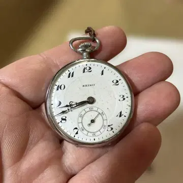 SEIKO 회중시계 수동 와인딩 화이트 다이얼