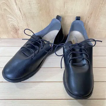 새상품 락락 날아다니는 발수 소프트 레이스업 슈즈 24cm 블랙 펌프스