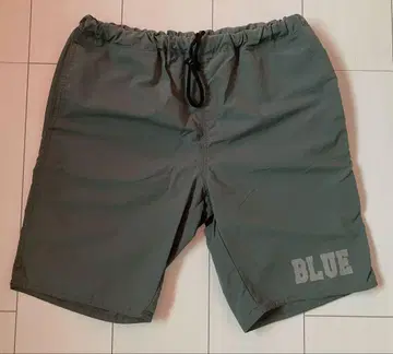 BLUEBLUE x RUSSELL 카키 숏팬츠 S 탄력 HRM