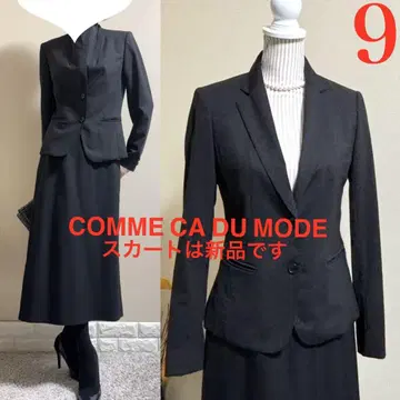 새상품 포함! M 수트! 꼼사데모드 고급 자켓 롱 스커트 블랙 사계절