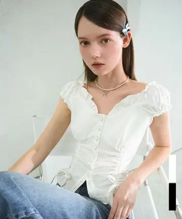 VIVACIOUS 니아 셔링 투웨이 블라우스