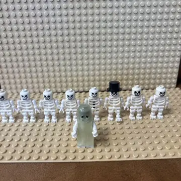 LEGO 레고 스켈레톤 해골 유령 축광 성 9점