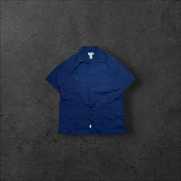 trader bay 트레이더 베이 쿠바 셔츠 자수 네이비 XL 오픈 카라