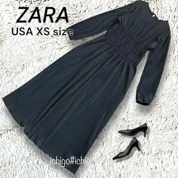 새상품급 ZARA 플리츠 롱 원피스 블랙 S~M 아름다운 실루엣 862S