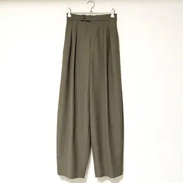 커브 팬츠 와이드 팬츠 배럴 팬츠 브라운 모카 S357 접촉 냉감 린넨