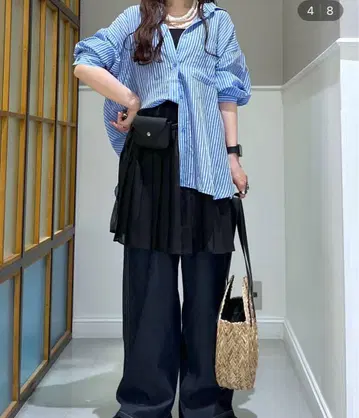 [택 포함 미사용 새상품] 플리츠 레이어드 스커트