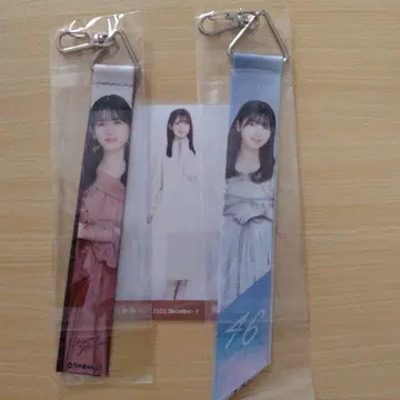 노기자카46 츠츠이 아야메 리본 키링 x 2 브로마이드 포함
