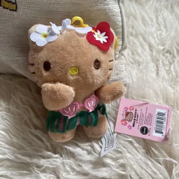 헬로키티 하와이안 키링 일광화상 헬로키티 와이키키 구매품 10cm