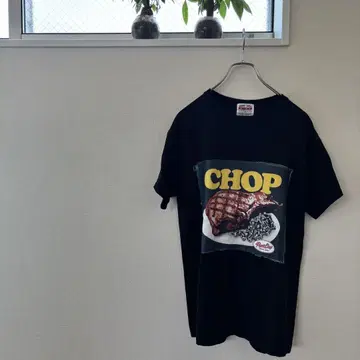 PORKCHOP CHOP 그래픽 티셔츠 블랙 M