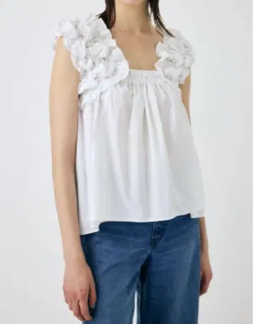 moussy SHOULDER FRILLS 상의