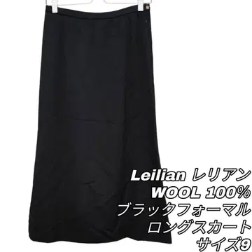 940 Leilian 블랙 포멀 롱 스커트 9호 울 100%