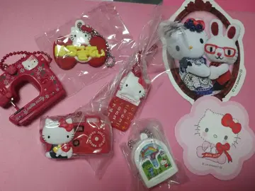 키티 가챠가챠 묶음 판매 새상품 이름 홀더 레트로 미니어처