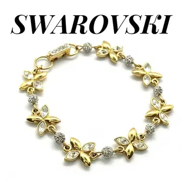 새상품급 스와로브스키 SWAROVSKI 플라워 x 크리스탈 팔찌