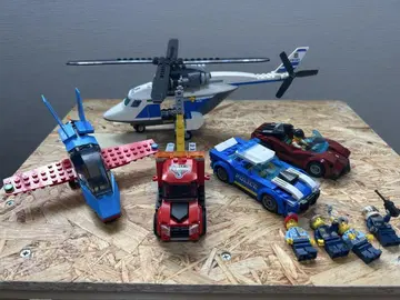 LEGO 차량 세트 헬리콥터 전투기 미니피겨