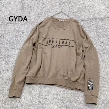 [ GYDA ] 제이다 프린트 자수 풀오버 트레이닝복 루즈핏 얇은 소재