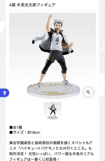하이큐 제일복권 A상 보쿠토 코타로 피규어