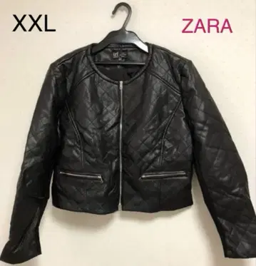 trf collection ZARA 블랙 가죽 자켓 XXL