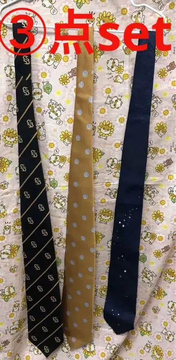 남성용 니시진 비단 HANE CTONE Nestor 넥타이 3점 set