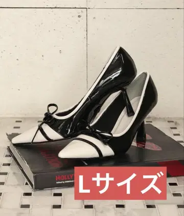 다리치 Darich 바이컬러 에나멜 리본 펌프스