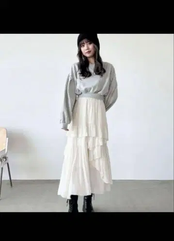 Heather 언발란스 프릴 스커트