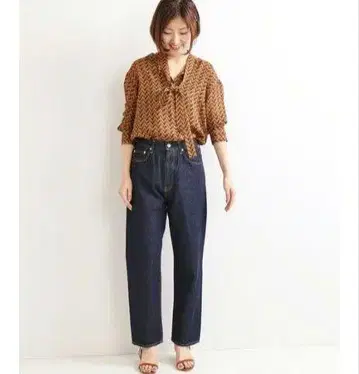 새상품급 IENA 셀비지 하이 라이즈 데님 팬츠 38 M 청바지 이에나