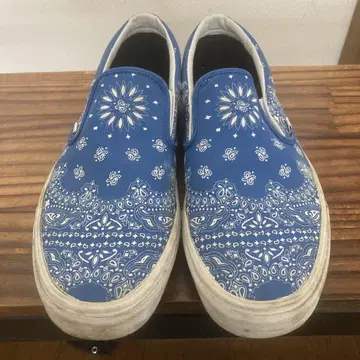 Vans 반다나 패턴 슬립온 파랑