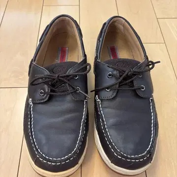 블랙 모카신 데크 슈즈 27.0cm