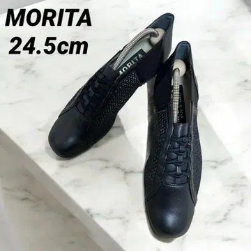 [새상품급] 펌프스 플랫슈즈 메쉬 24.5cm 여성용 블랙