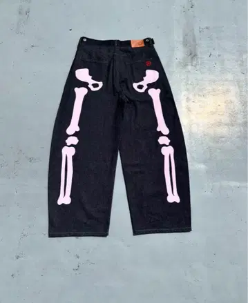 9090 Bone Rigid 데님 팬츠 (Pink M)