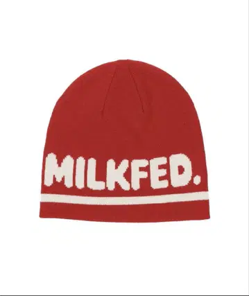 MILKFED. 로고 니트 모자 레드