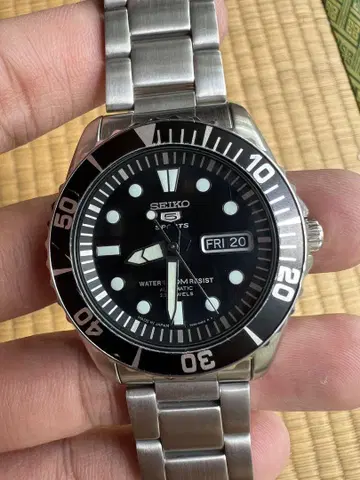 SEIKO 5 Sports 오토매틱 손목시계 블랙
