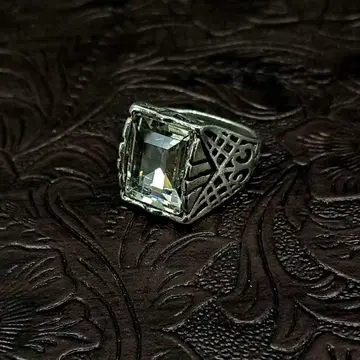 빈티지 실버 지르코니아 반지 15호