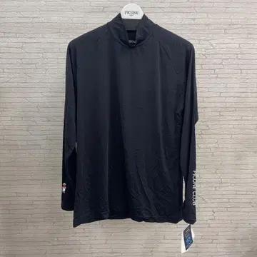 PICONE CLUB 블랙 하이넥 긴팔 셔츠