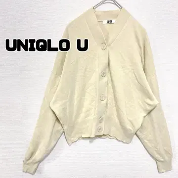 완판템 ] UNIQLO U 코튼 V넥 가디건 M 사이즈 아이보리