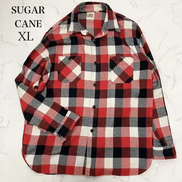 슈가케인 Sugar Cane 체크 무늬 플란넬 셔츠 XL
