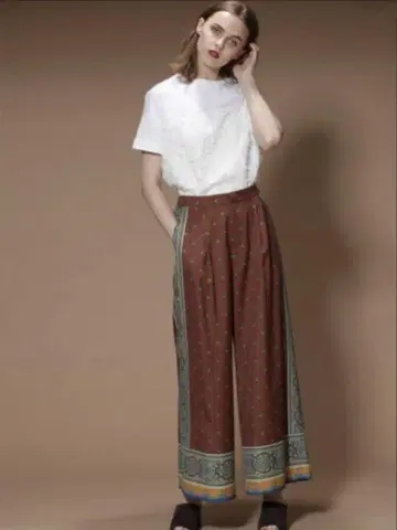 그레이스 콘티넨탈 브라운 레트로 이지 팬츠