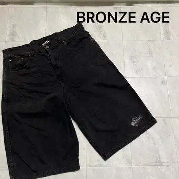 BRONZE AGE 하프 팬츠 데님 팬츠 배기 빅 실루엣