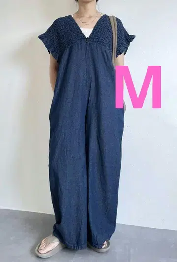 [새상품] 시마무라 데님 셔링 살로펫 LaxDanTia 미디엄 네이비 M