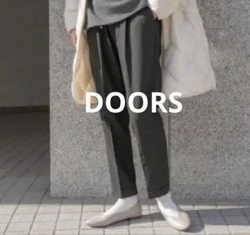 DOORS 트윌 테이퍼드 이지 팬츠 M 블랙