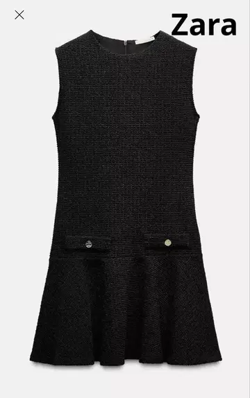 ZARA 숏 텍스처 원피스