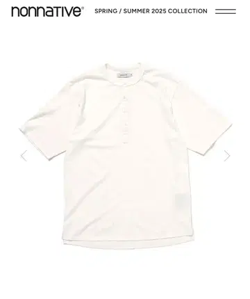 nonnative DWELLER S/S 헨리넥 티 화이트