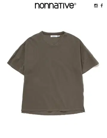 nonnative CLERK S/S V NECK TEE 코튼 피케