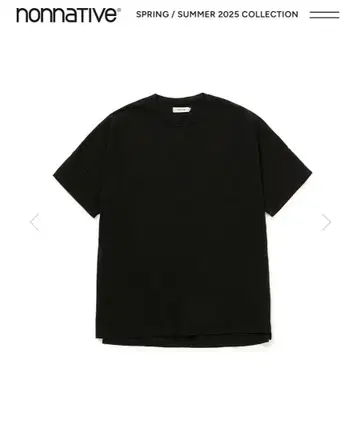 nonnative CLERK S/S T-NECK TEE 코튼 피케 블랙