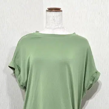 SHEIN 쉬인 반팔 튜닉 원피스 그린 S 루즈핏 캐주얼