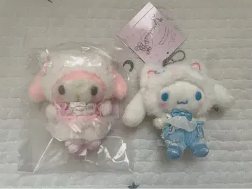 산리오 화이트 고양이 발레리나 마스코트 홀더 마이멜로디 시나몬
